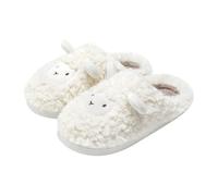GOXQIT Winter Cotton Plush Slippers For Women and Men para Hogar(Green,42-43 Fit41-42)