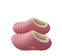 GOXQIT Women's Cotton Slippers with For Winter Warmth, Waterproof and Anti Slip Toe Cover, Home Couple para Hogar(Pink,38-39)