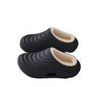 GOXQIT Women's Cotton Slippers with For Winter Warmth, Waterproof and Anti Slip Toe Cover, Home Couple para Hogar(Gray,44-45)