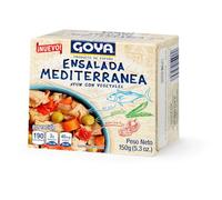 Goya Ensalada de Atún Mediterránea 150g, con Guisantes y Pimientos, Frescura y Auténtico Sabor en Cada Bocado