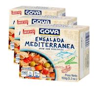 Goya Ensalada de Atún Mediterránea 150g, con Guisantes y Pimientos, Frescura y Auténtico Sabor en Cada Bocado (Paquete de 3)