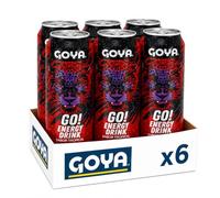 Goya GO Energy Drink 6x500ml, Bebida Energética con Vitaminas y Zumo de Fruta 7,5%, Ligera y Refrescante, Ideal para el Deporte