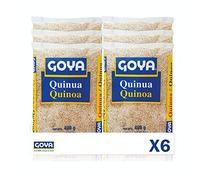 Goya Quinoa Blanca 6x400g, Ideal para Recetas Saludables y Balanceadas, Sin Gluten Apta para Celiacos y Veganos, Sustituye Pasta y Arroz en tus Recetas