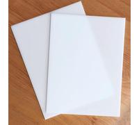 GOYAPRINT Metacrilato Blanco Opal 5MM Plancha Acrílico Lámina de Plástico Rígido Blanco (2, 14,8x21 cm)