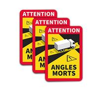 GOYAPRINT Pegatinas Angulos Muertos 3ud Camiones -Attention Angles Morts- Señalización Obligatoria en Francia Para Vehiculos Pesados de Mercancias (Camion3)