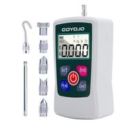 GOYOJO Medidor de Fuerza Digital,Dinamometro Push-pull de Alta Precisión para Ensayos de Tensión y Compresión Unidades (N, kg, lb, oz) Modos Tiempo Real/Pico/Primer Pico para Control de Calidad (500N)