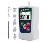 GOYOJO Medidor de Fuerza Digital, Dinamometro Push-pull de Alta Precisión para Ensayos de Tensión y Compresión Unidades (N, kg, lb, oz) Modos Tiempo Real/Pico/Primer Pico para Control de Calidad (5N)