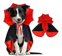 GOYOSWA Disfraces de Halloween para Perro, Disfraz de Capa de Vampiro para Perro, Disfraz de Diablo, Capa de Vampiro, Disfraces de Halloween para Perros pequeños, medianos y Grandes, Mascotas (S)