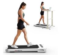 GOYOUTH - Cinta de Correr eléctrica 2 en 1 para Debajo del computadora, máquina de Ejercicio motorizada con Altavoz inalámbrico, Control Remoto y visualización LED, máquina de Correr para Uso