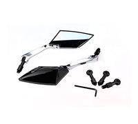 GOZAR Retrovisores Laterales De La Motocicleta De La Visión Trasera Compatible con Yamaha/Honda/Suzuki/Kawasaki - Negro