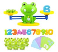 GoZhiCore Juegos Matematicos Balanza para Niños, Rana Equilibrio Juego de matemáticas,Escala de matemáticas Montessori Juguete, Aprendizaje Juguetes Educativos para Niños y Niñas de 5+Años