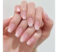 GOZINA 24 Falsas Ongulas Corte, Degradé de Rose Falsas Ongulas Autocollantes, Francés Ongulas a Collar, Ongula Autocollante Reutilizable Convient Pour Les Femmes et Les Filles