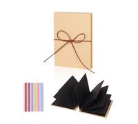 GOZINA Álbum de fotos para personalizar, álbum de acordeón de bolsillo, adecuado para diario de embarazo, álbum de poesía, álbum para niños, álbum de postales para boda (A4 Negro)