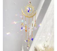 GOZINA Cristal para atrapar el Sol, Campanas de Viento, atrapasueños de Arco Iris, Cristales de Luna de Fuego, decoración de Ventana, Adecuado para Familia y Exteriores