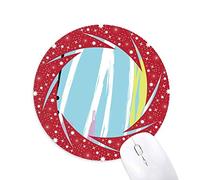 Gozo abstracto arte patron plantas Wheel mouse pad de goma roja redonda