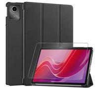 GOZOPO Funda+Protector Pantalla para Lenovo Tab M11 2024 (11 Pulgadas), Funda Ultrafina de Piel sintética con Función Atril con Reposo/Despierto - Negro