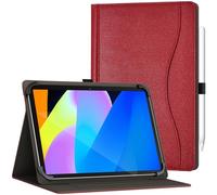 GOZOPO Funda Universal para 10,1 Pulgadas Tablet, con Bolsillo Soporte Multiángulo Funda para Doogee U11/ U11 Pro/TECLAST P50/ 9,6-11 Pulgadas Tablet (Rojo)