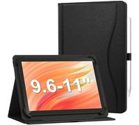 GOZOPO Funda Universal para 10,1 Pulgadas Tablet, con Bolsillo Soporte Multiángulo Funda para Doogee U11/ U11 Pro/TECLAST P50/ 9,6-11 Pulgadas Tablet (Negro)