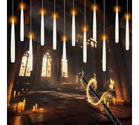 Gozuein 12 Piezas Velas Flotantes LED con Control Remoto de Varita Mágica, Velas con Pilas, 6H Temporizador Velas Sin Llama Seguras para Navidad, Halloween, Bodas y Fiestas