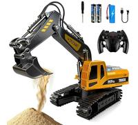 Gozuein Excavadora Teledirigido Juguete con Luz y Sonido - Excavadora RC 2.4 GHz con Batería Recargable, Juguete Construcción Regalo para Cumpleaños o Navidad