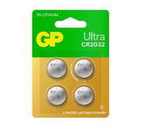 Gp CR2032 ULTRA de litio, paquete de 4 unidades, 3 V, pila de botón