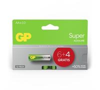Paquete blíster de 10 pilas alcalinas GP Super AA de 1,5 V
