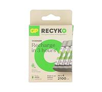 G & P Naturarznei Cargador de batería B441 + 4 pilas AA 2100 mAh USB carga rápida compacto