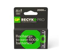 GP Baterías ReCyko Pro AA Ni-Mh Batería recargable, 1,2 V, tarjeta de 4