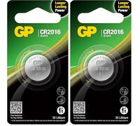 GP Batteries Lithium Cell CR2016 Single-Use Battery Litio 3 V - Pilas (Single-Use Battery, CR2016, Litio, Botón/Moneda, 3 V, 1 Pieza(s)) (Paquete de 2)