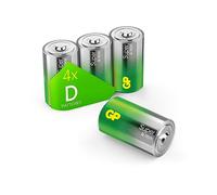 GP Batteries Pilas alcalinas S4 D Super 1,5 V - Paquete de 4 unidades