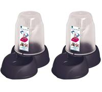 GP GP10089 Tolva Antideslizante, Comedero - Bebedero Mediano, 1,60 litros, Colores Surtido Aleatorios (Paquete de 2)