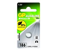 GP Alkaline Pila de Botón 186 (V12GA/L 1142), Blíster de 1