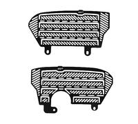 GP Kompozit Para Africa Twin CRF1000L 2016-2019 Protector de radiador compatible negro