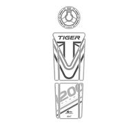 GP Kompozit Para Tiger 1200 2014-2016 - Juego de almohadillas de tanque compatibles, color blanco