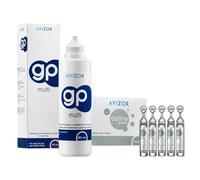 GP Multi 120ml + Saline 30x5ml | Solución Limpieza y Aclarado | Para Lentes RPG Rígidas Gas Permeables y Orto-K | Pack Avizor
