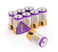GP - Pack de 8 Pilas C alcalinas (LR14) 1.5V - Duración y Rendimiento excepcional - LR14 / 14AU / 1.5 Voltios