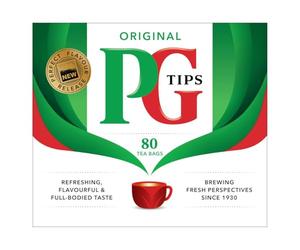 GP Pg Tip - Té negro, 80 sobres | Té negro inglés de sabor intenso, refrescante y con cuerpo, ideal para el desayuno o la merienda.