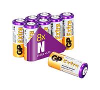 GP Pilas LR1 extra alcalinas | compatible con tipo 910A, Lady, N, E90 | Pack de 8 pilas LR1 1,5 V