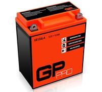 GP-PRO GB12AL-A - Batería de arranque para motos, 12V, 12Ah, parecido a YB12AL-A / YB12AL-A2, sin necesidad de mantenimiento