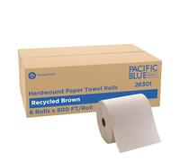 GP PRO (Georgia-Pacific) Pacific Blue Basic - Rollos de toallas de papel reciclado Hardwound (Georgia-Pacific), marrón, 26301, 800 pies por rollo, 6 rollos por caja