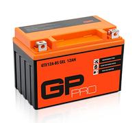 GP-PRO GT12A-BS - Batería de arranque para motos, 12V, 10Ah, parecido a YT12A-BS / YTX12A-BS, sin necesidad de mantenimiento
