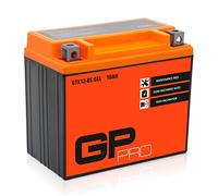 GP-PRO GTX12-BS - Batería de arranque para motos, 12V, 10Ah, parecido a YTX12-BS / 51012, sin necesidad de mantenimiento, 15 x 13 x 8.7 cm