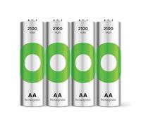 GP RECYKO - Baterías Recargables AA (NiMH, 2100 mAh, 1,2 V, 4 Unidades)