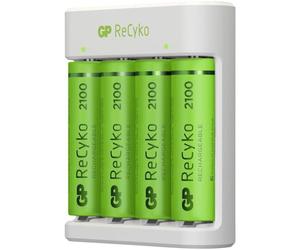 GP - ReCyko Battery Charger E411 USB - Incl. 4 x AA 2100 mAh Batteries