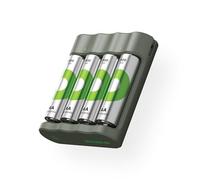 GP RECYKO GP B441 - Cargador USB (Incluye 4 Pilas RECYKO AA de 2100 mAh)