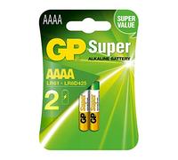 GP Super Alkaline AAAA, Pillas Cilíndricas, 1.5V, Multicolor, 2 Unidades