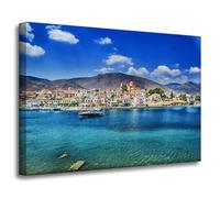 GP TONER Cuadro Lienzo Arquitectura Grecia Mar 70X50