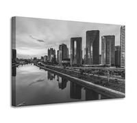 GP TONER Cuadro Sao Paulo Blanco y Negro 90X60 cm