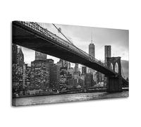 GP TONER Lienzo Puente de Manhattan Blanco y Negro 100X60