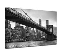 GP TONER Lienzo Puente de Manhattan Blanco y Negro 120X80